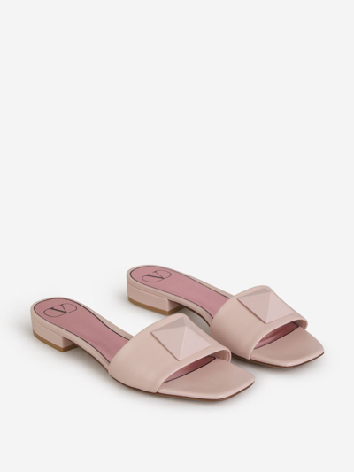 Shop Valentino Garavani Studded Applique Sandals In Light Pink