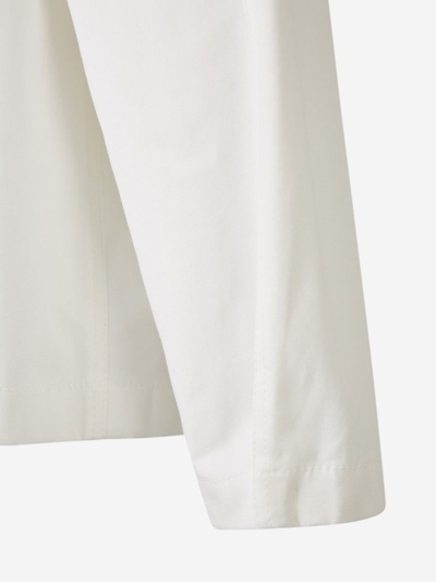 Shop Valentino Pocket Cotton Overshirt In Blanc