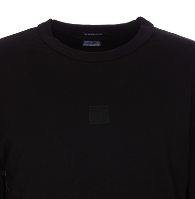 Shop C.p. Company Metropolis Series Logo Badge Sweatshirt In Black
