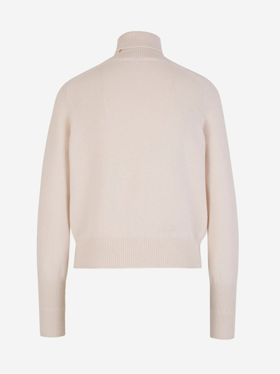 Shop Victoria Beckham Turtleneck Sweater In Contrast Ribbed Collar