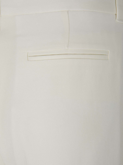 Shop Victoria Beckham Viscose Straight Pants In White