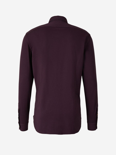 Shop Vincenzo Di Ruggiero Stretch Knit Shirt In Purple