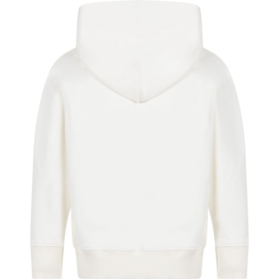 Shop Off-white White Sweatshirt For Kids With Logo In Bianco