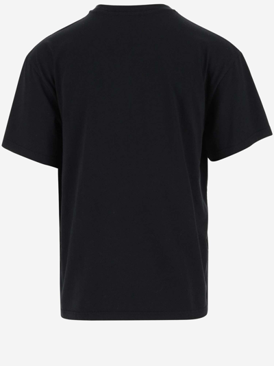 Shop Jw Anderson Cotton T-shirt With Graphic Print And Logo In Black