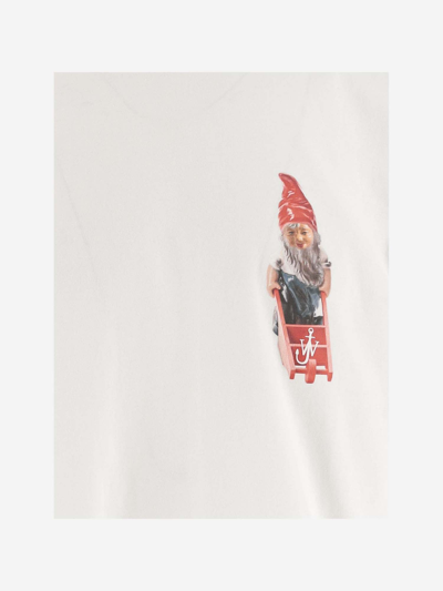 Shop Jw Anderson Cotton T-shirt With Graphic Print And Logo