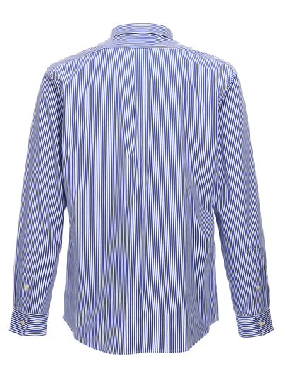 Shop Polo Ralph Lauren Sport Shirt In Blue/white Bengal Stripe