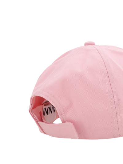 Shop Ganni Baseball Hat In Pink
