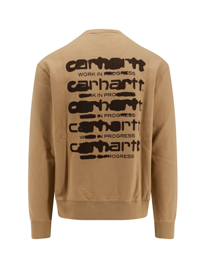 Shop Carhartt Ink Bleed Sweatshirt In Sable/tobacco