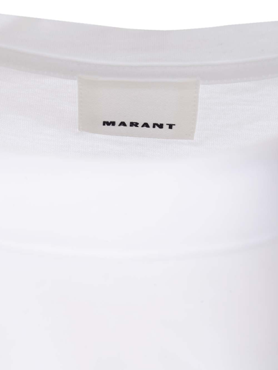 Shop Isabel Marant Zafferh T-shirt In Bianco