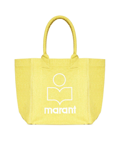 Shop Isabel Marant Yenky Logo Embroidered Tote Bag In Giallo