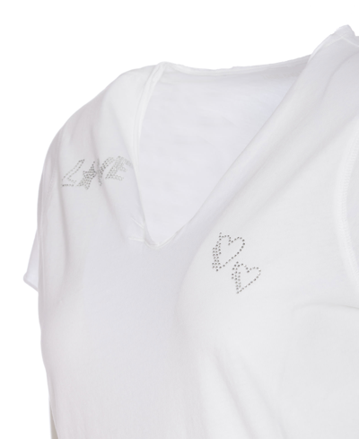 Shop Zadig &amp; Voltaire Tunisien Strass T-shirt In Blanc
