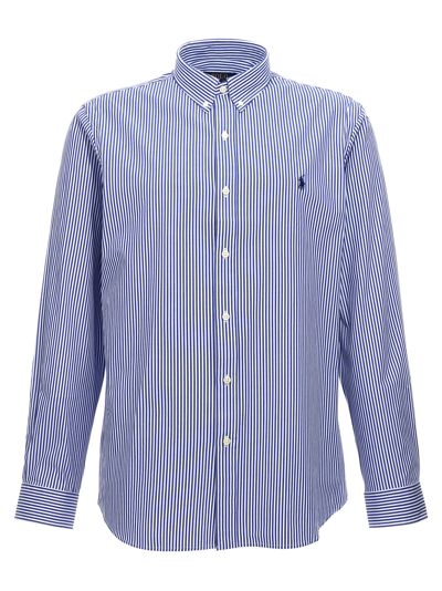 Shop Polo Ralph Lauren Sport Shirt  In White/blu