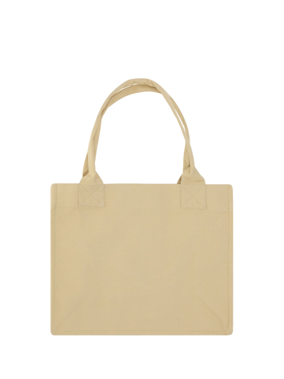 Shop Ganni Easy Shopper Handbag In Buttercream