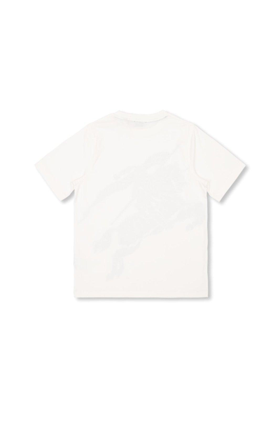 Shop Burberry Ekd-prined Short Sleeved Crewneck T-shirt In Bianco