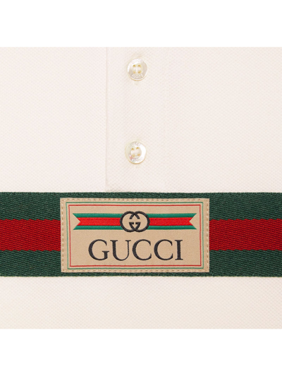 Shop Gucci Childrens Cotton Polo Top With Web