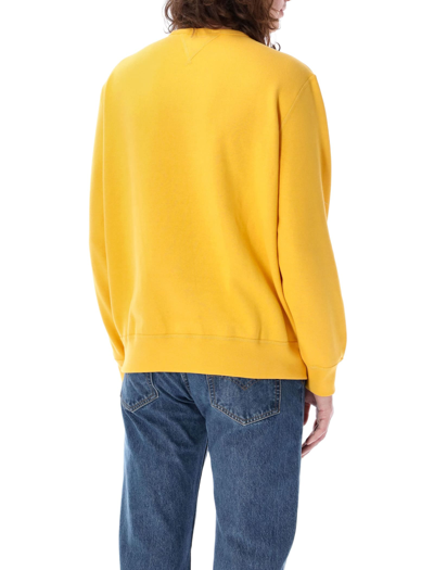 Shop Polo Ralph Lauren Classic Crewneck Sweatshirt In Gold