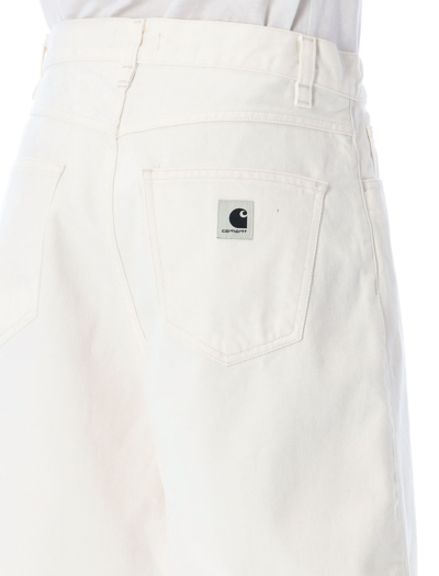 Shop Carhartt Brandon Denim Shorts In White