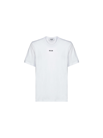 Shop Msgm T-shirt In Bianco