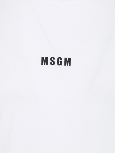 Shop Msgm T-shirt In Bianco
