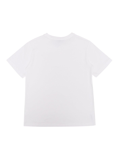 Shop Dolce & Gabbana Logo-patch Crewneck T-shirt In Bianco