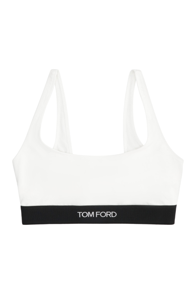 Shop Tom Ford Sports Bra In Bianco