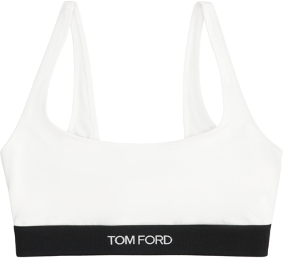 Shop Tom Ford Sports Bra In Bianco