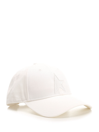 Shop Golden Goose White Baseball Cap In Bianco