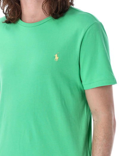 Shop Polo Ralph Lauren Logo-embroidered Crewneck T-shirt In Classic Kelly