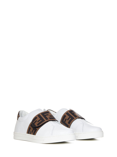 Shop Fendi Sneakers In Bianco