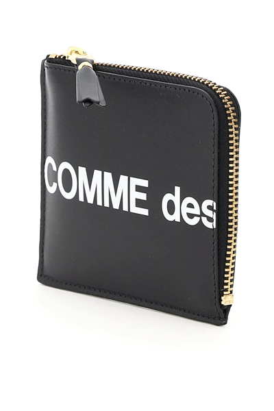 Shop Comme Des Garçons Zip Wallet Huge Logo
