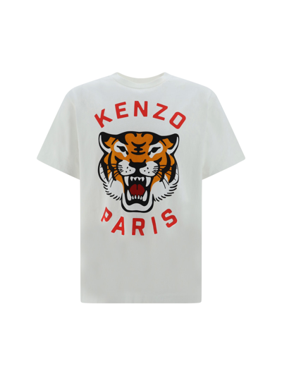 Shop Kenzo Lucky Tiger Oversize T-shirt In Beige