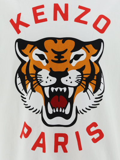 Shop Kenzo Lucky Tiger Oversize T-shirt In Beige
