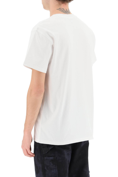 Shop Carhartt American Script T-shirt In Bianco