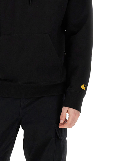 Shop Carhartt Sweatshirt With Logo In Black/gold