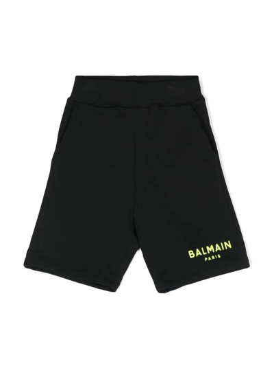 Shop Balmain Bermuda Con Applicazione In Black