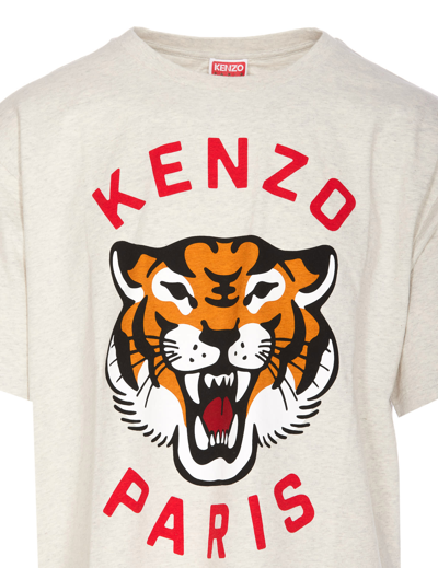 Shop Kenzo Lucky Tiger T-shirt In Grey