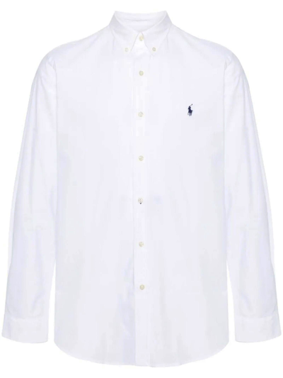 Shop Ralph Lauren White Stretch-cotton Shirt