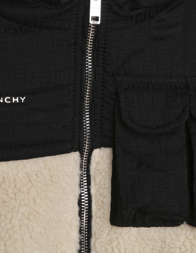 Shop Givenchy Teddy Beige And Black 4g Nylon Bomber Jacket