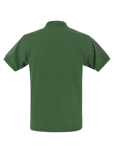 Shop Lacoste Classic Fit Cotton Pique Polo Shirt  In Green