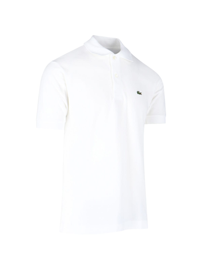 Shop Lacoste Classic Design Polo Shirt  In White
