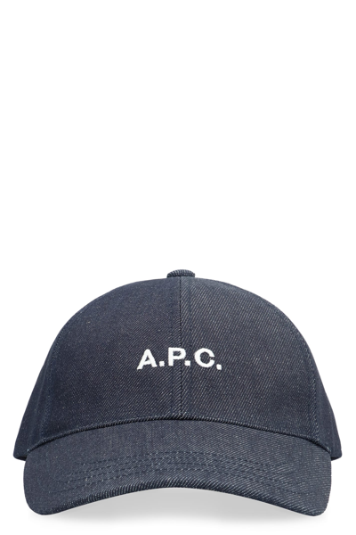 Shop Apc Logo Baseball Cap In Nero