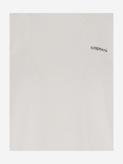 Shop Coperni Cotton T-shirt With Logo In White