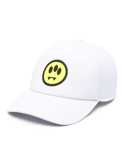 Shop Barrow White Baseball Hat With Logo In Off White