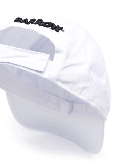 Shop Barrow White Baseball Hat With Logo In Off White