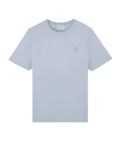 Shop Maison Kitsuné T-shirt In Beat Blue