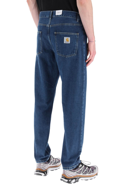 Shop Carhartt Newel Jeans In Blu