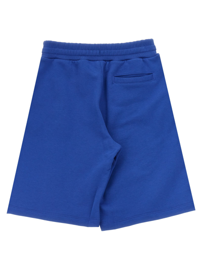 Shop Dolce & Gabbana Logo Bermuda Shorts In Bluette