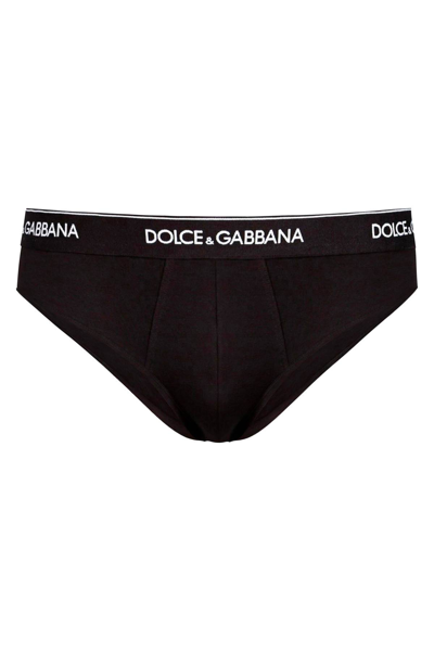 Shop Dolce & Gabbana Underwear Briefs Bi-pack In Nero