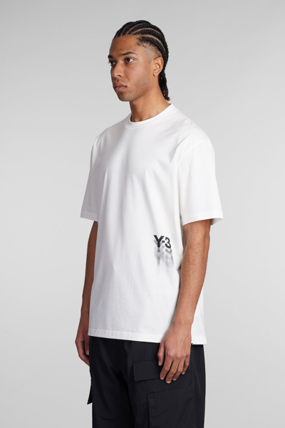 Shop Y-3 T-shirt In Beige Cotton