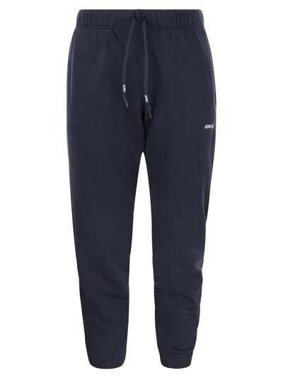 Shop Autry Sweatpants With Logo Patch In Blu